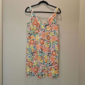 NWOT Spense Petite Floral Pleat Hem Summer Dress Size 10P